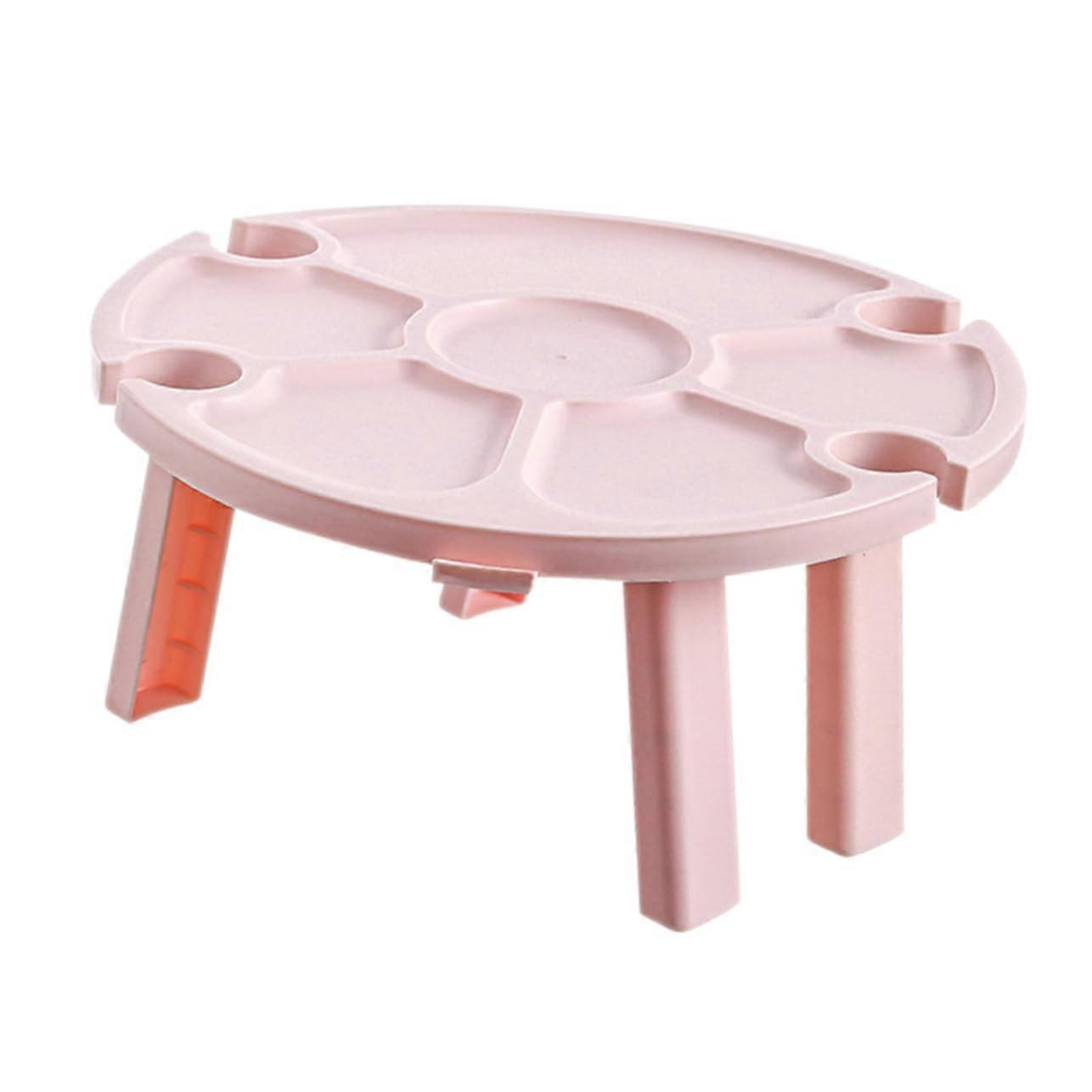 Tavolo da picnic per vino all'aperto Tavolo pieghevole portatile Stand per bevande in plastica Tavolo da campeggio Compatto Leggero