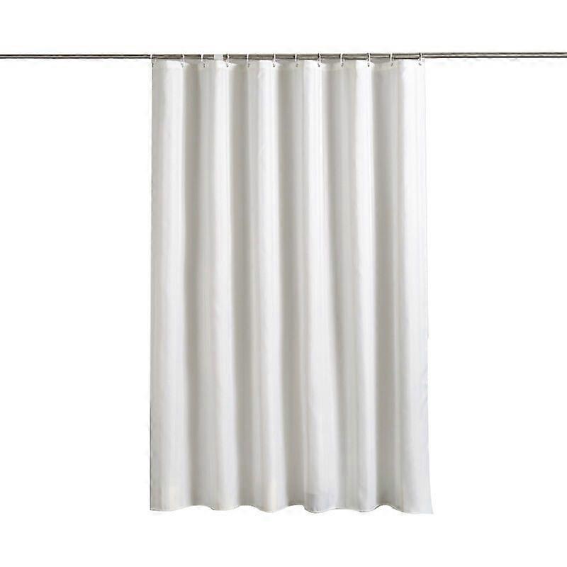 New Shower Curtain White Polyester Opaque Shower Curtain Suitable for Bathroom