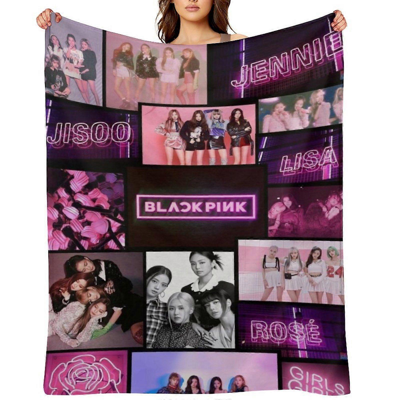 BLACKPINK رمي بطانية هدية ، بطانية من الفانيلا ، مناسبة للرجال والنساء ، مناسبة لجميع الفصول ، بطانية دافئة ، ديكور منزلي (288) 125x100 سم
