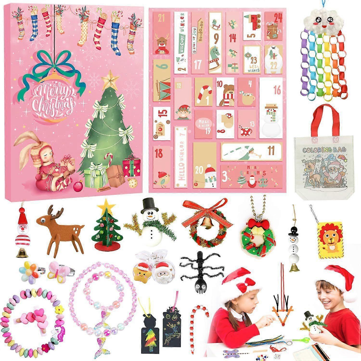 New Christmas Advent Calendar Countdown Handmade Blind Box Children's Handmade Diy Blind Box Toy