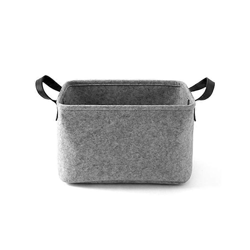 Laundry Basket Felt Toy Book Foldable Storage Container for Dirty Clothes and Toys, Grey, Small Size, Organizer for Home