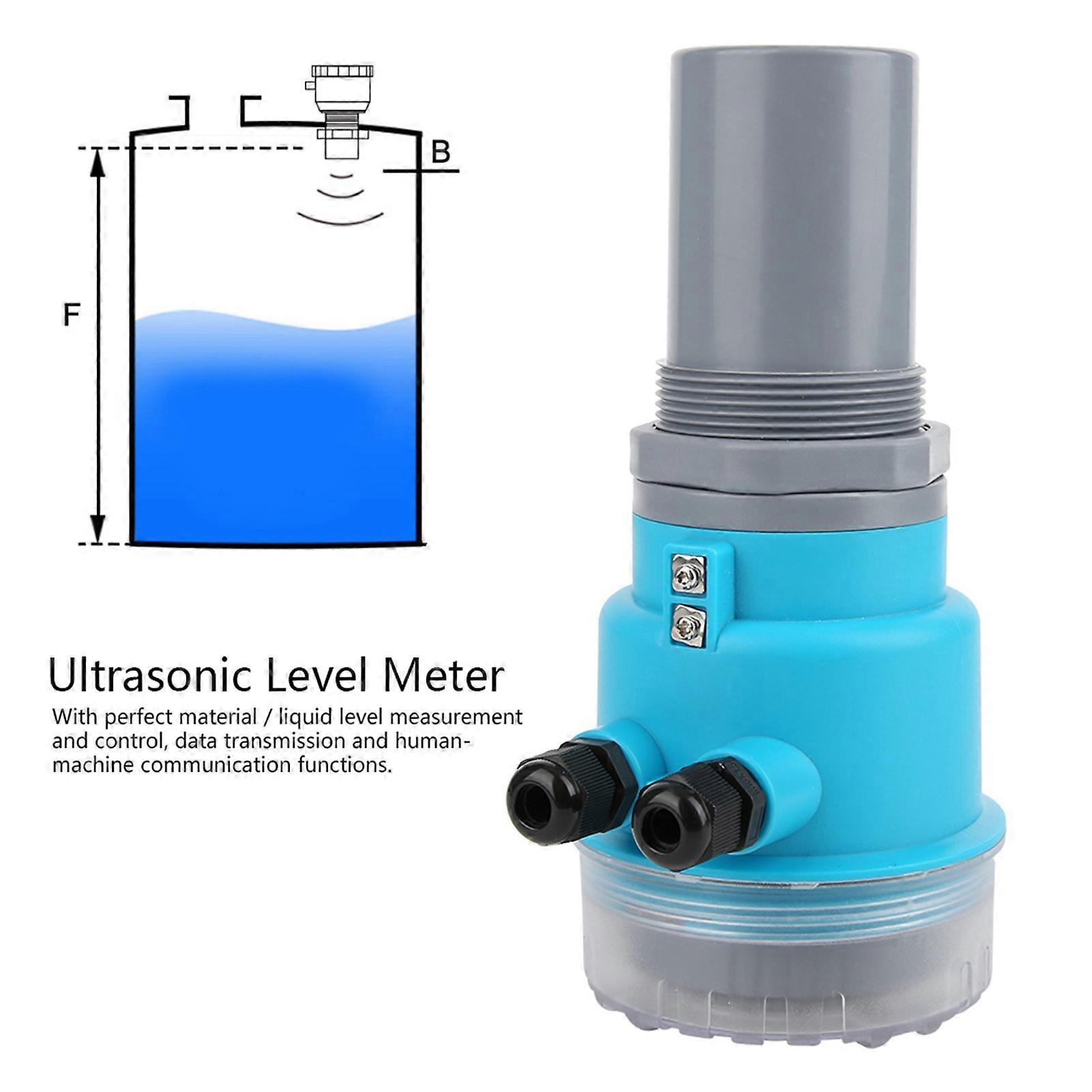 Digital Ultrasonic Level Meter 0-10m LED Display 4-20mA DC24V