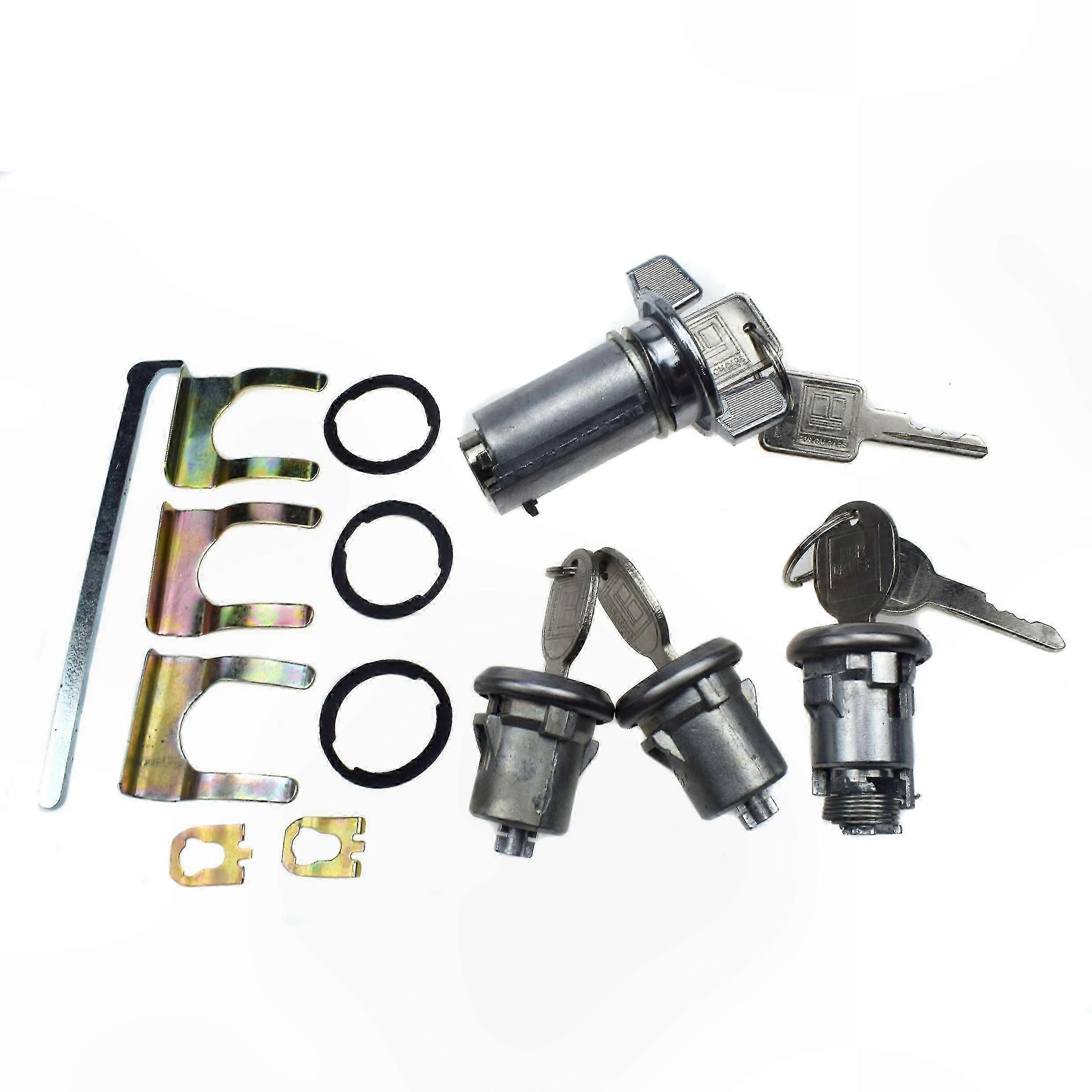Universal Ignition Lock Cylinder Kit for Car Door Trunk Barrel Key Replacement