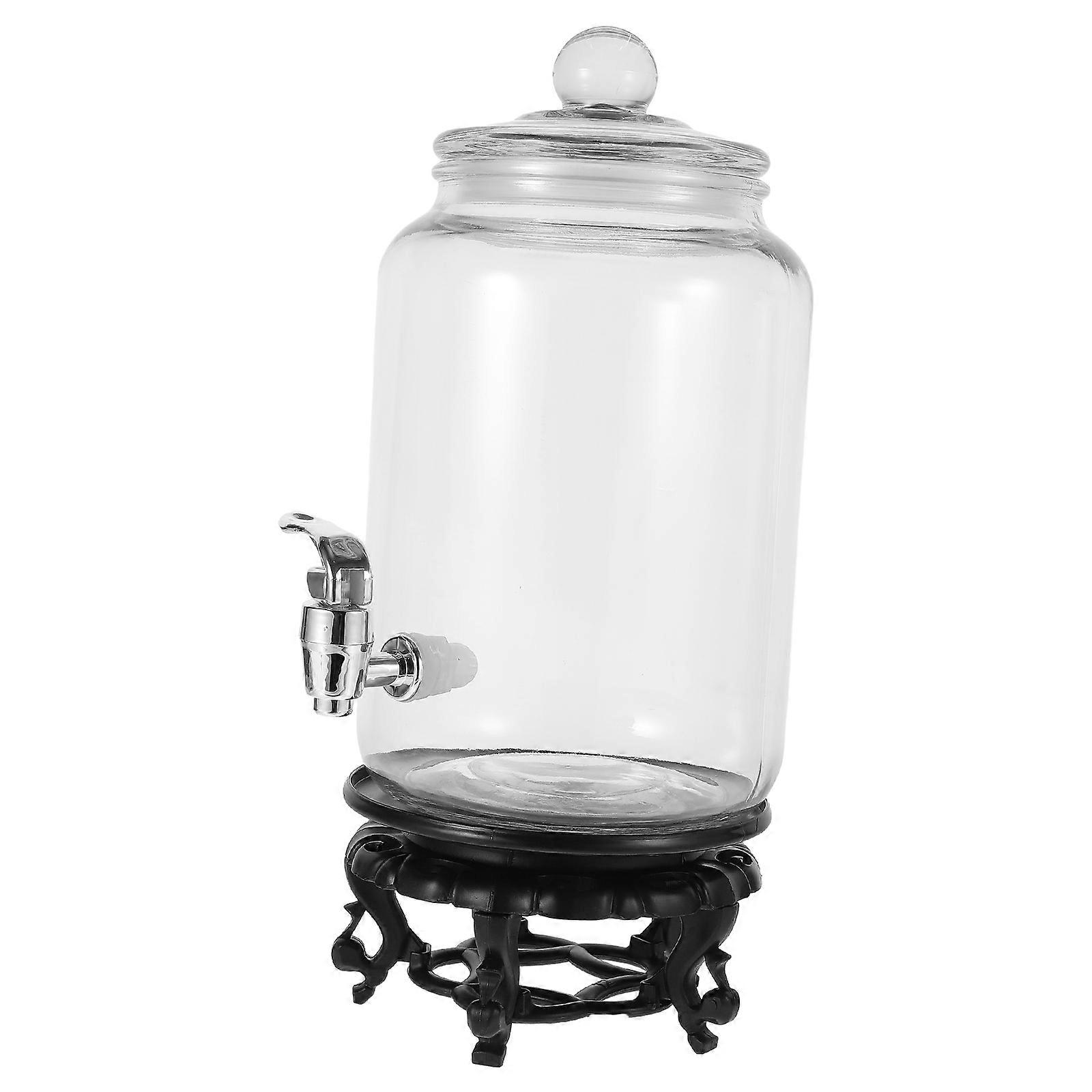 Glass Wine Holder Brewing Container for Storage 1Set with Lid