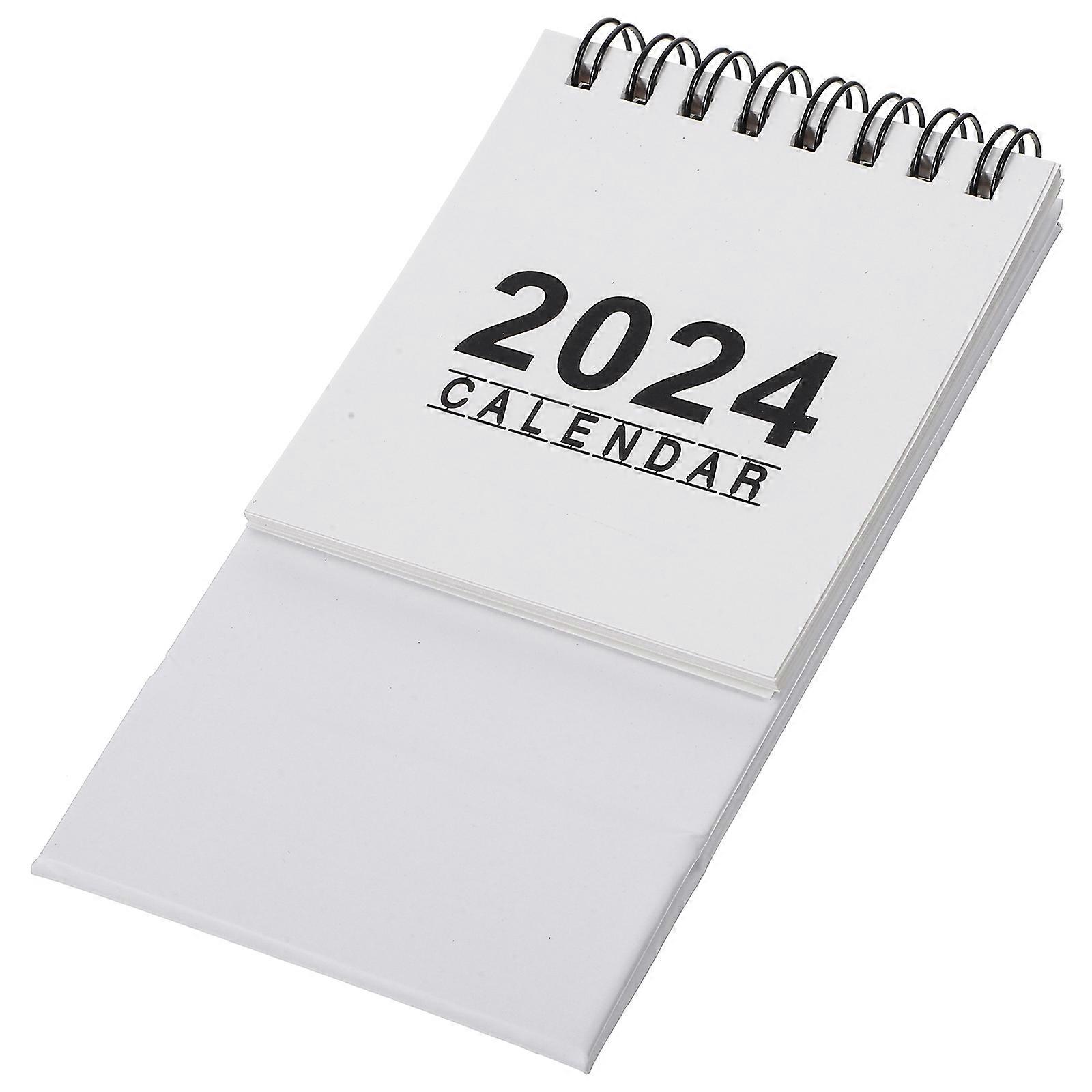 2024 Desk Calendar White Paper Office Calendar for Home Use 5Pcs