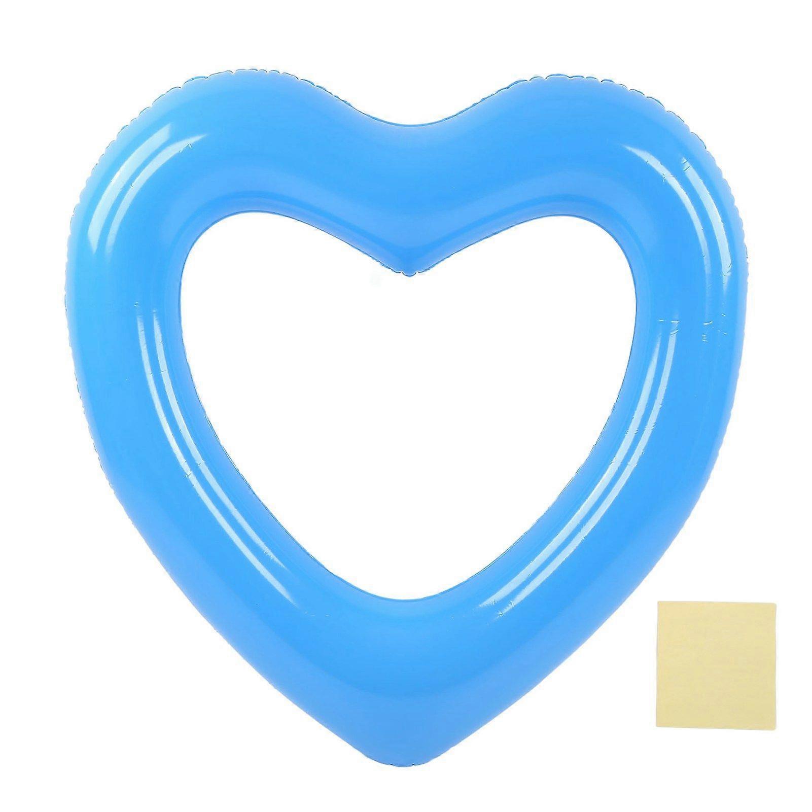 Heart Shaped Swimming Circle 120cm Thick Tear Resistant PVC Material Inflatable Pool Float Rings for Pool Party Beaches