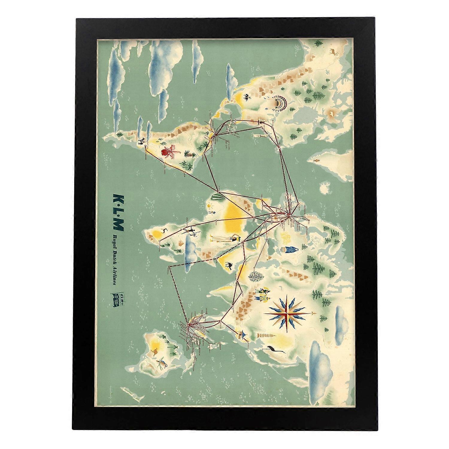 Affiche KLM : World Road 1948