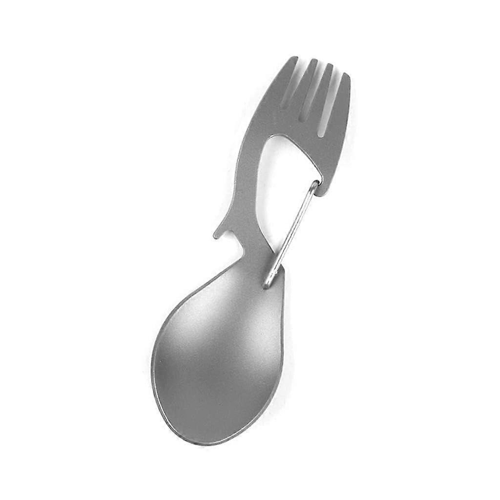 Multi Tool Spork Stainless Steel 4In1 Spoon Fork Carabiner Bottle Opener Regular