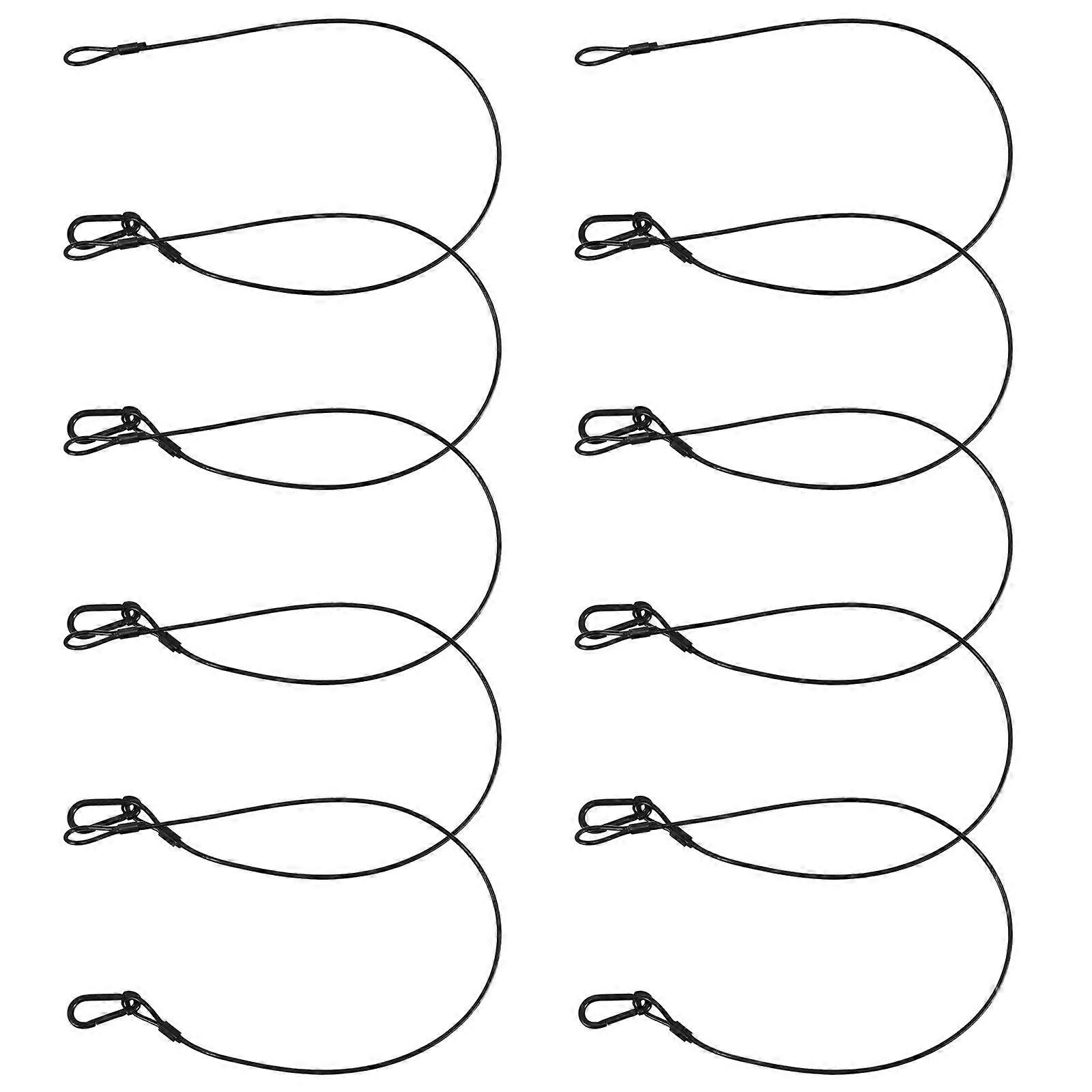 Black Stage Lights Safety Cable Rope for 10Pcs Secure Lighting Setup