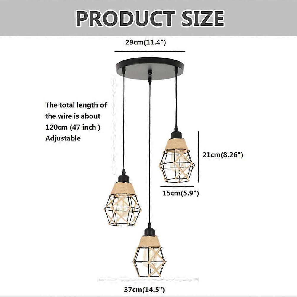 Assorted Color Pendant Light Triple Heads Designed for Bathroom Lighting Use