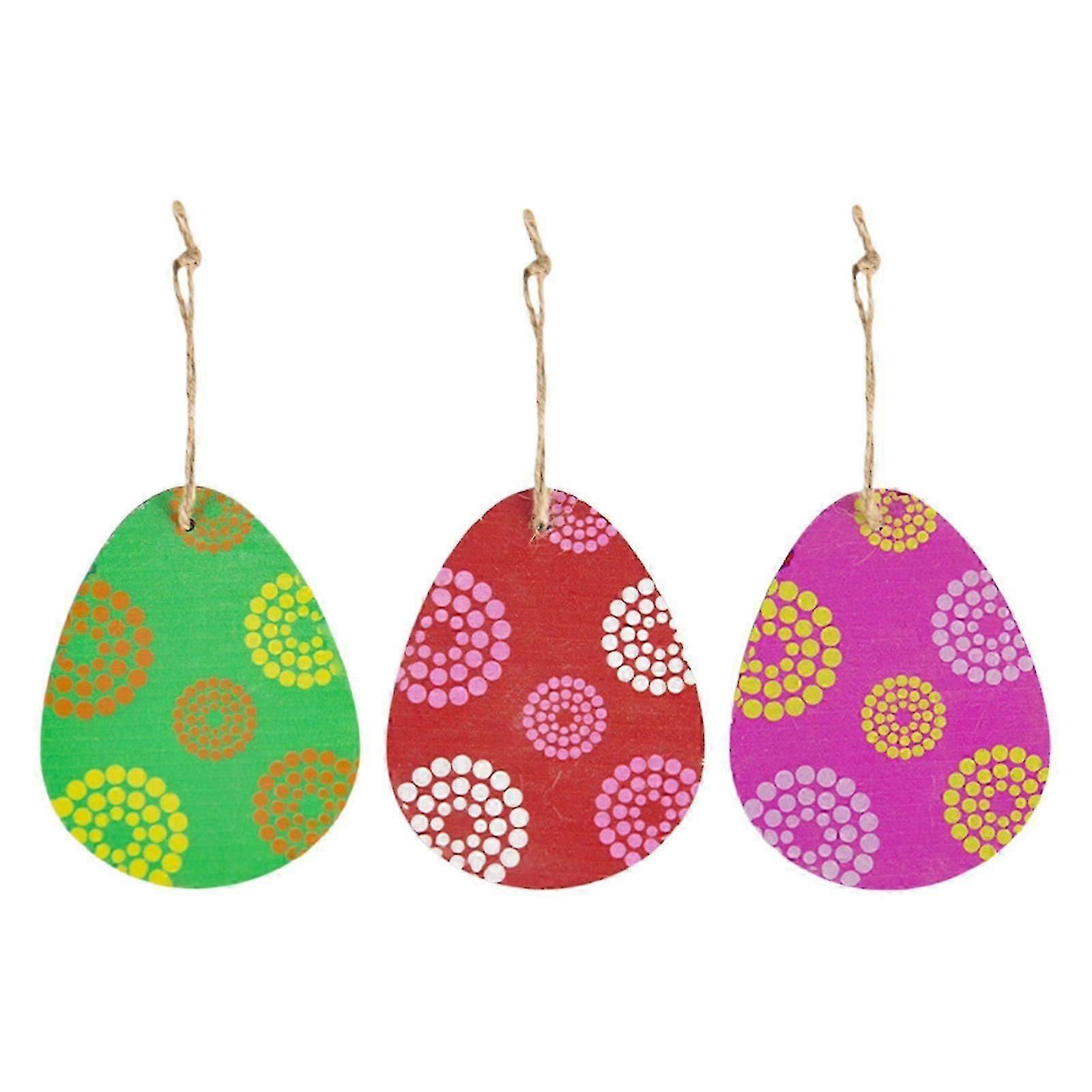 Wooden Easter Decoration Small Pendant Colourful Home Decorative Wood Products Small Pendant