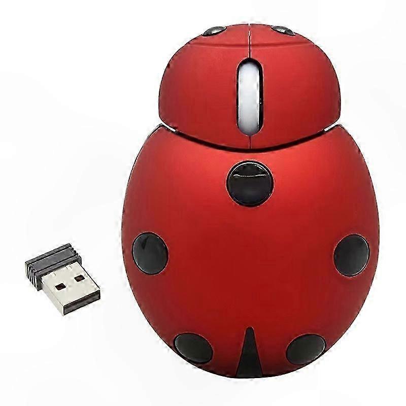 Adorable Ladybug Design 3-Button Wireless Mouse for All Ages