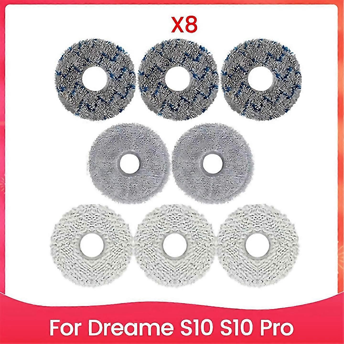 Für 8 Stück Mopp Pads für Dreame S10 S10 Pro Roboter Staubsauger Mopp Tuch