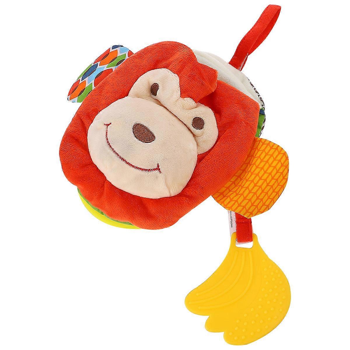 Parent-Child Interactive Toy Monkey Shaped Hand Doll For Kid Family Hand Puppet Orange 1Pcs