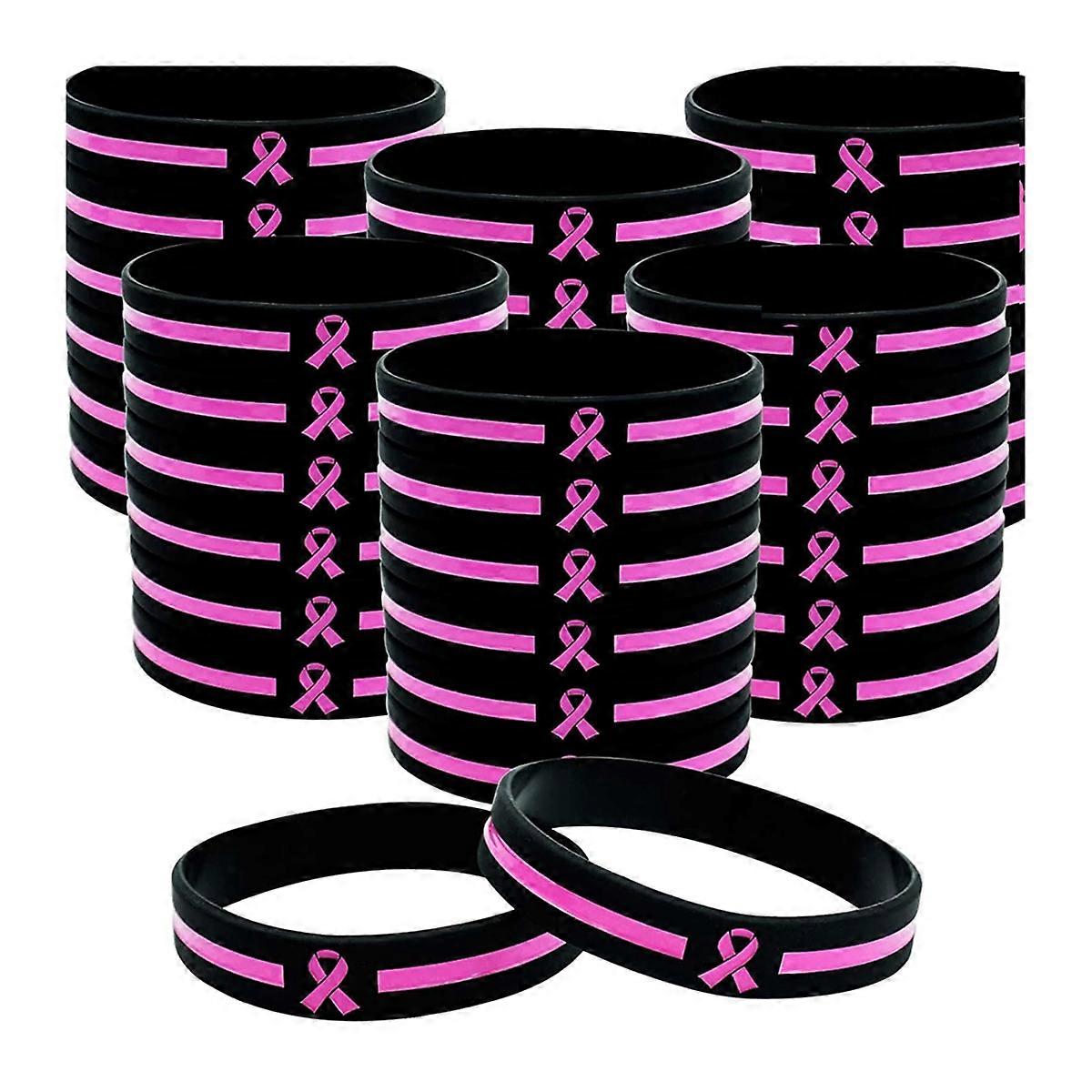 36 Pcs Breast- Awareness Bracelets Bulk Items Accessories