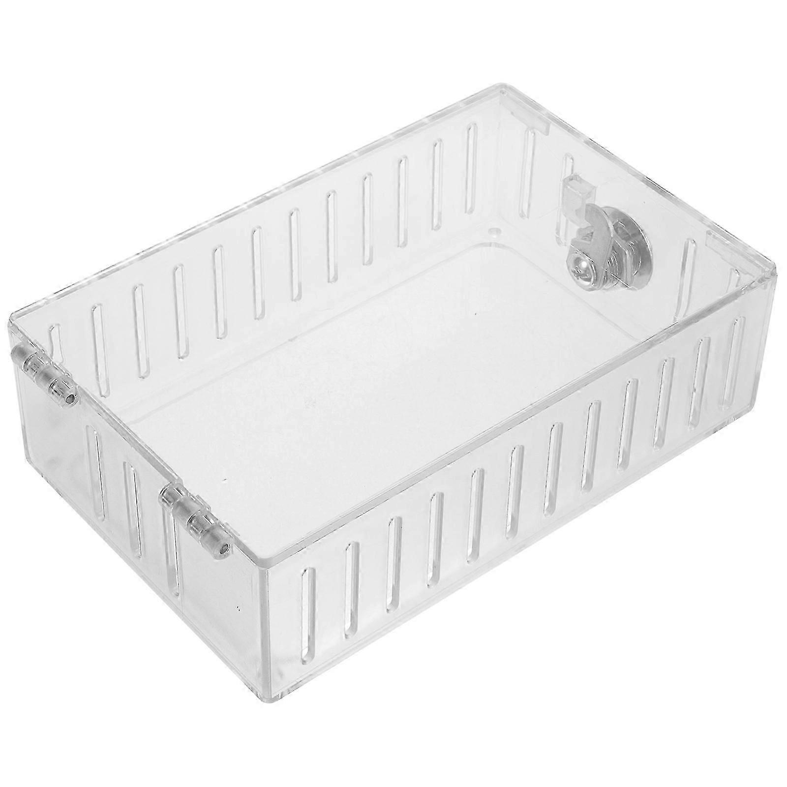 Clear Thermostat Lock Box with Key for Temperature Control Home Security Acrylic Protection 1Pcs