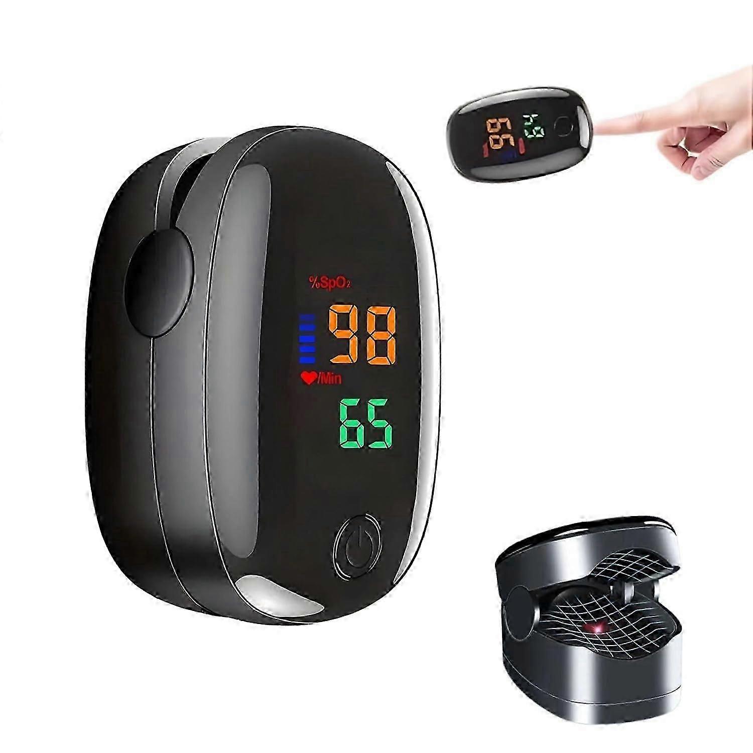 2025 New Finger Clip Oximeter with TFT Color Screen for Heart Rate and Blood Oxygen Dual Measurement for Children and Adults