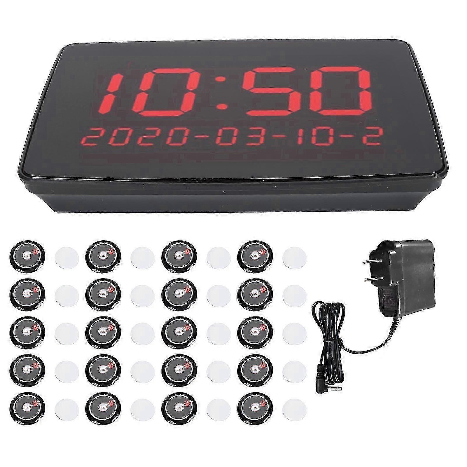 20pcs κουμπιά υψηλής ευαισθησίας με 1 δέκτη ασύρματο σύστημα σελιδοποίησης IPX4 αδιάβροχο για το εστιατόριο μπαρ