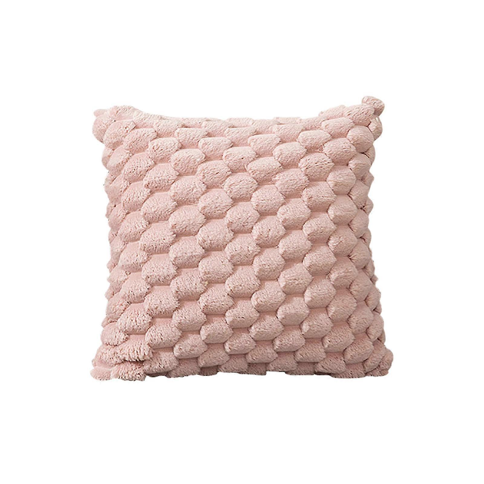 Weaving Snowflake Velvet Solid Color Pillow Office Sofa Lumbar Support Pillow Bedside Support Pillowcase Cushion 2025