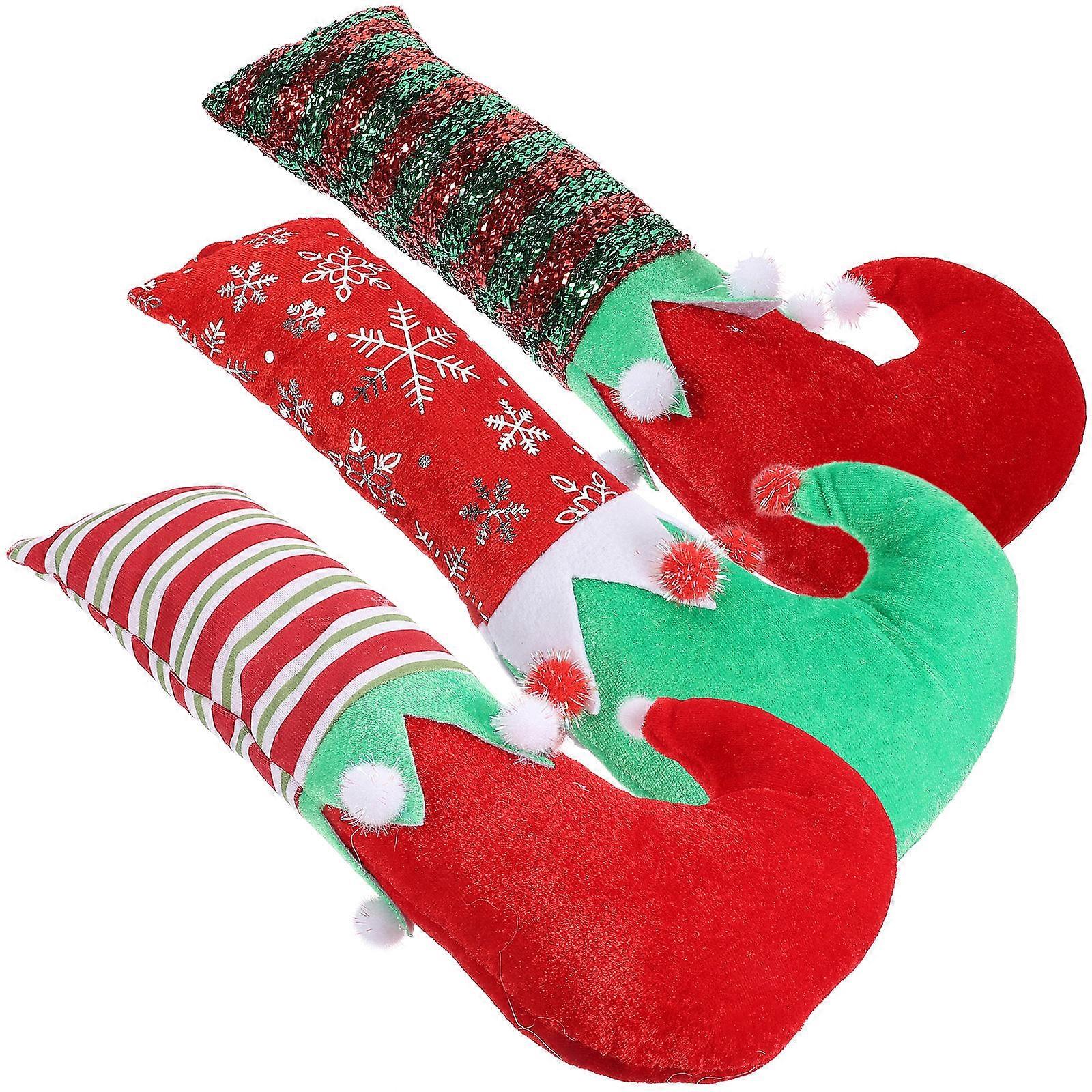 Xmas Tree Legs Decorations for Party Use 15Pcs Assorted Color Plush