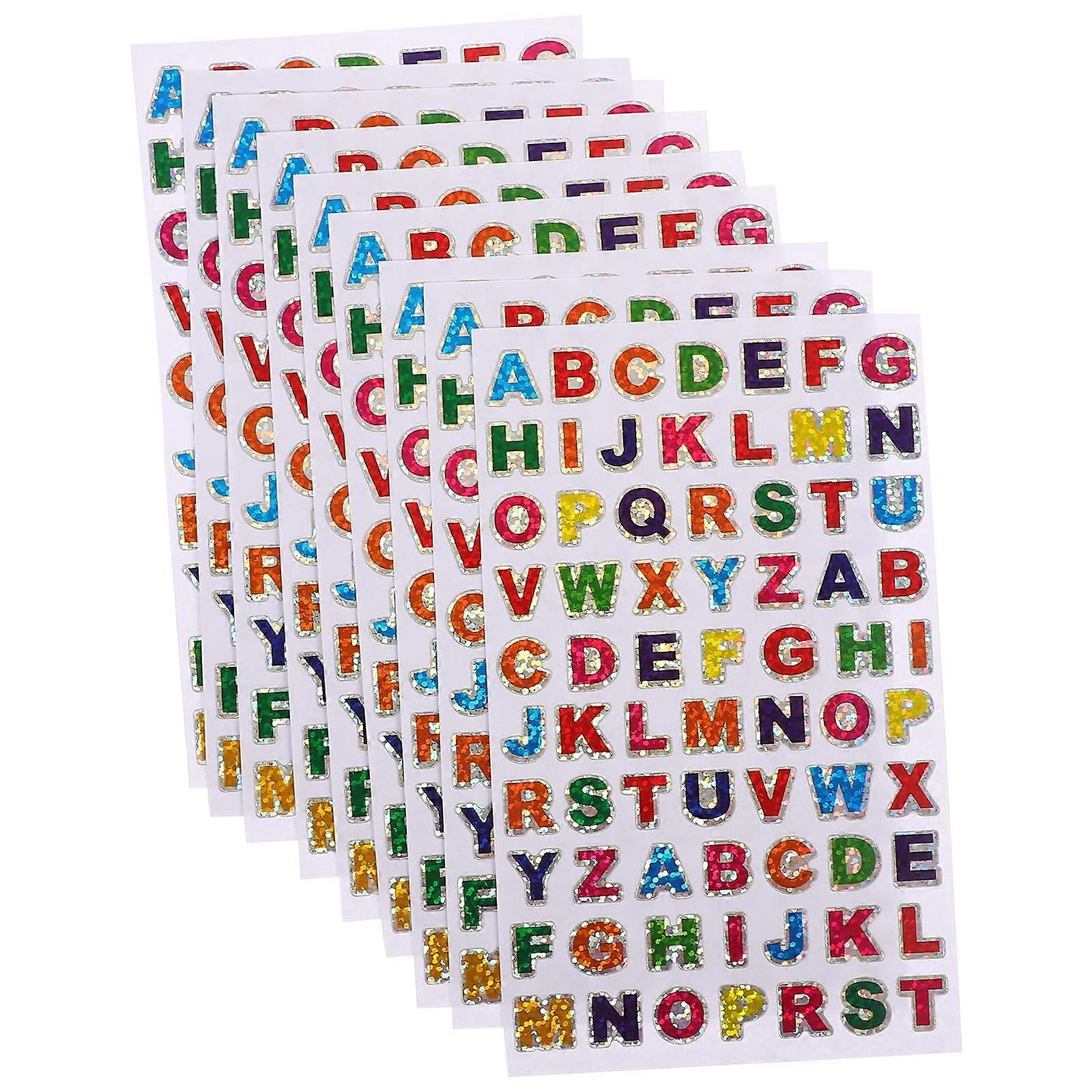 Glitter Alphabet Stickers for Notebook 300Pcs Pack