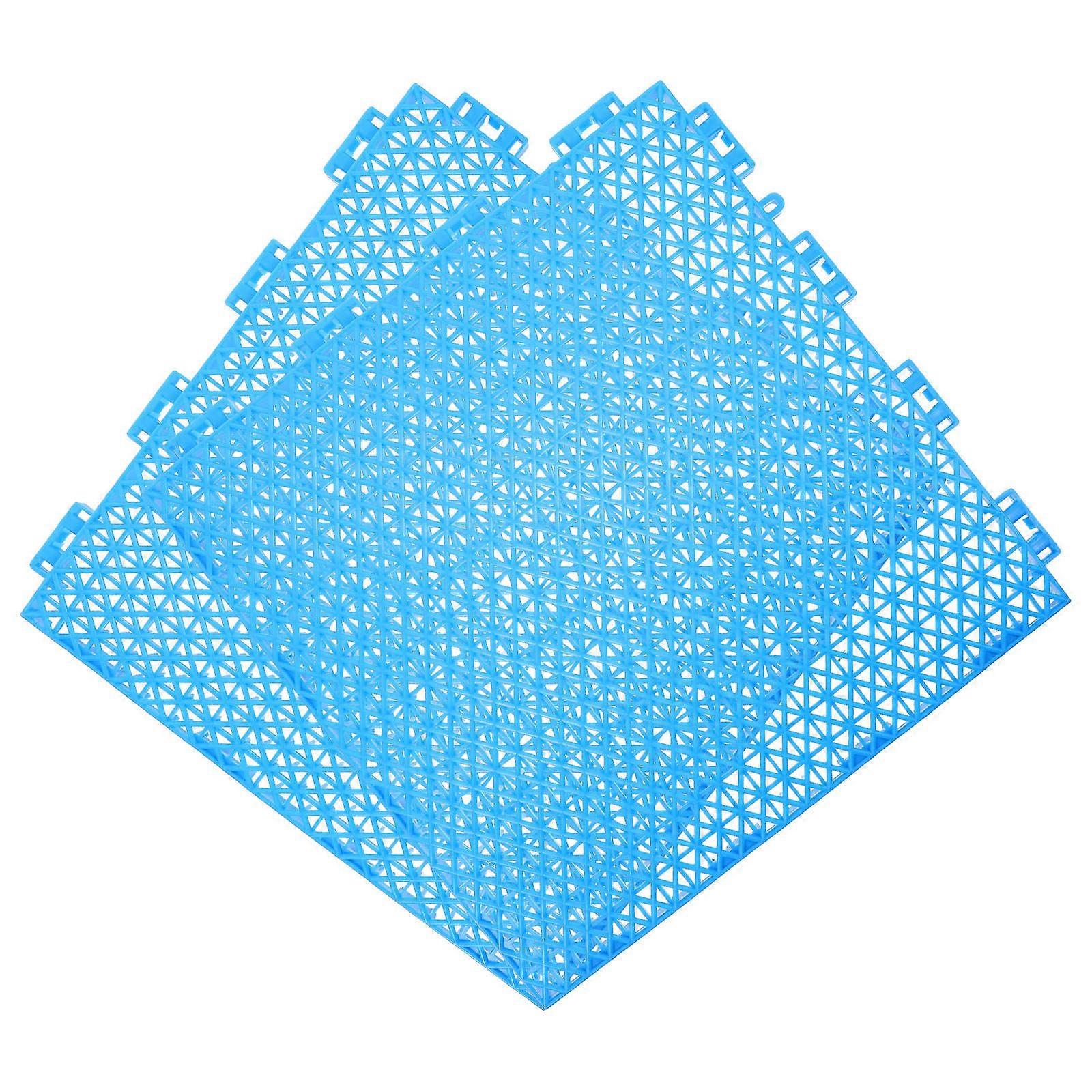 Non-Slip Pool Drainage Mat Modular Interlocking Cushion for 2Pcs Set