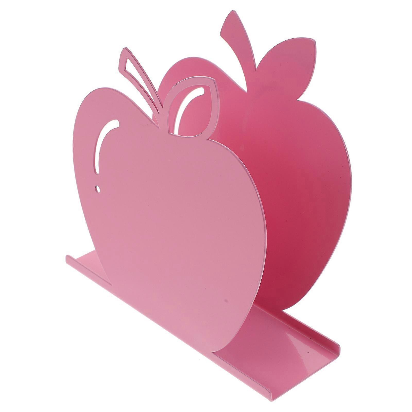 Decorative Napkin Holder Pink Iron with Smooth Scratch-Proof Edges for Home Napkins Holder