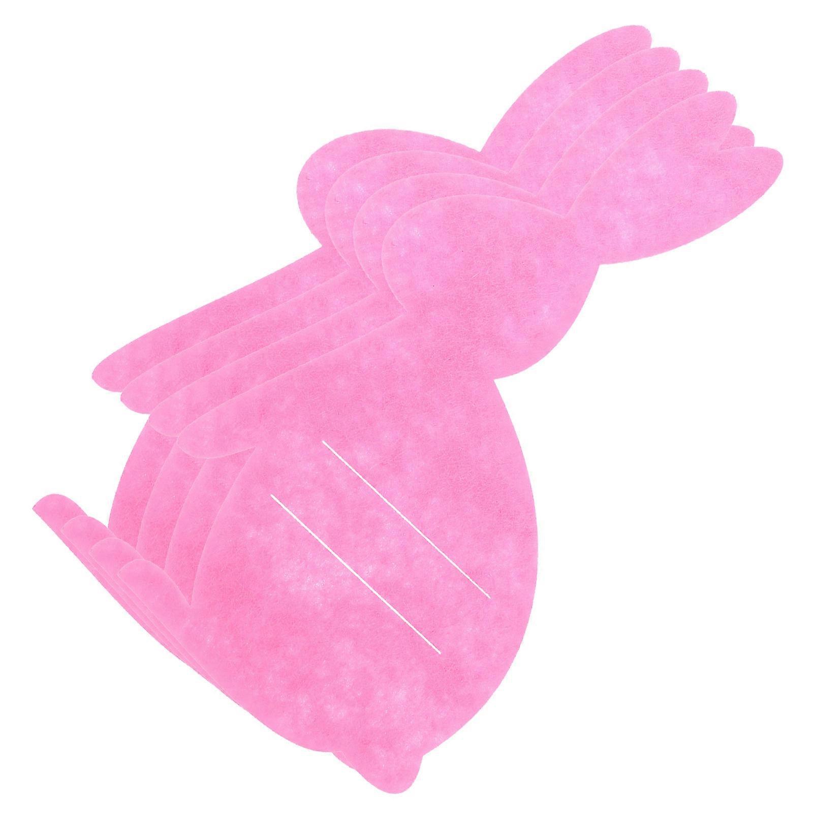 12Pcs Rabbit Molding Cutlery Storage Bags For Easter Party Tableware Use