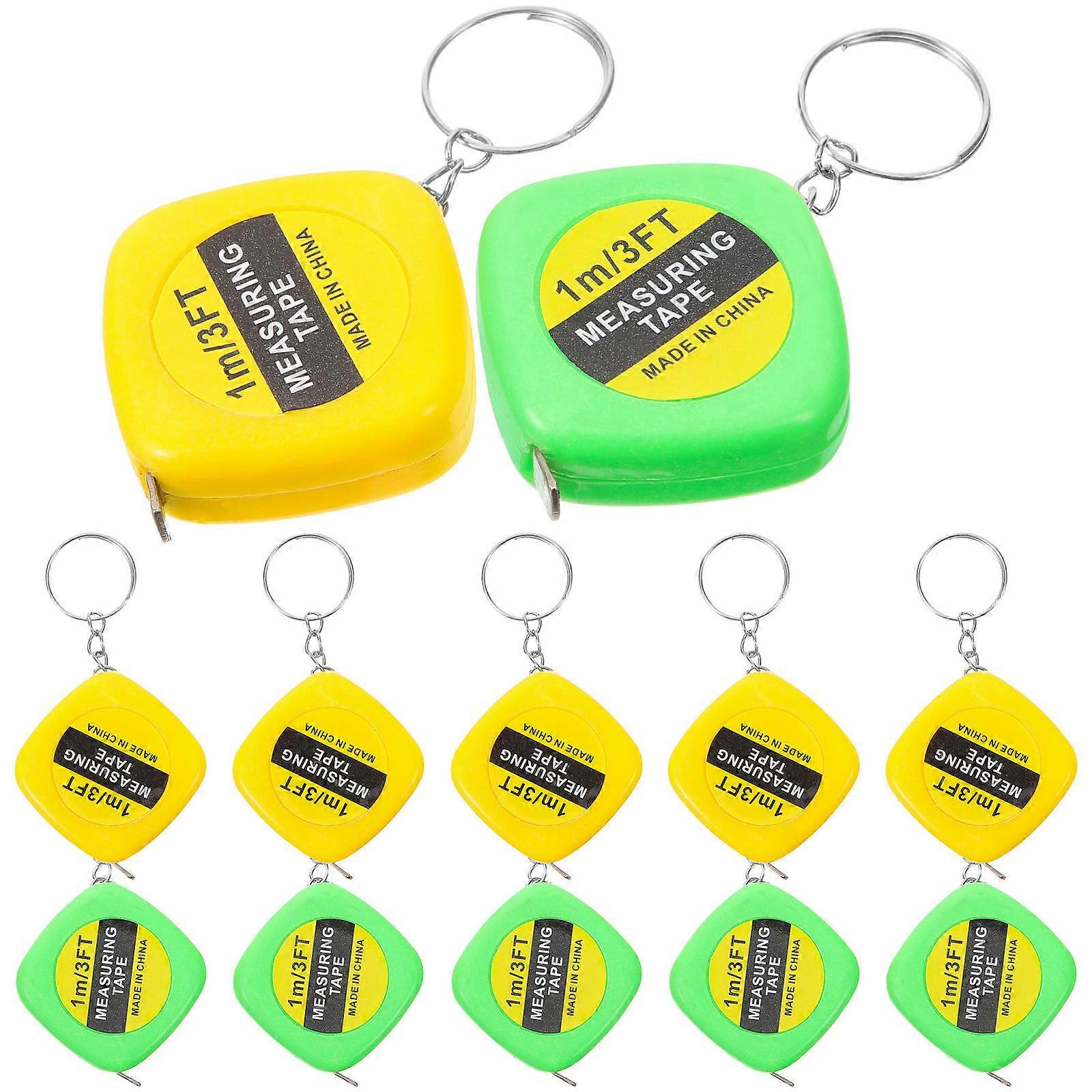 Mini Automatic Tape Measure Measuring Tape Keychains for Measuring Length with 48Pcs