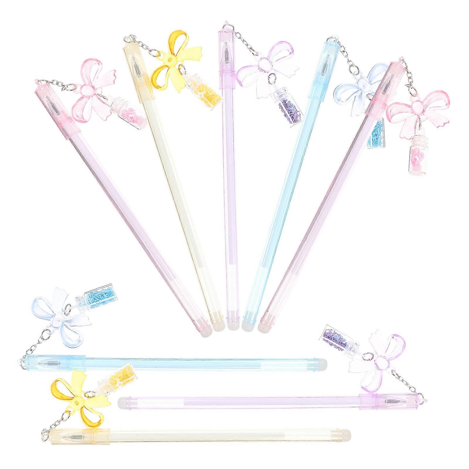 Bright Pendant Designed Pens for Writing 8Pcs Assorted Supplies