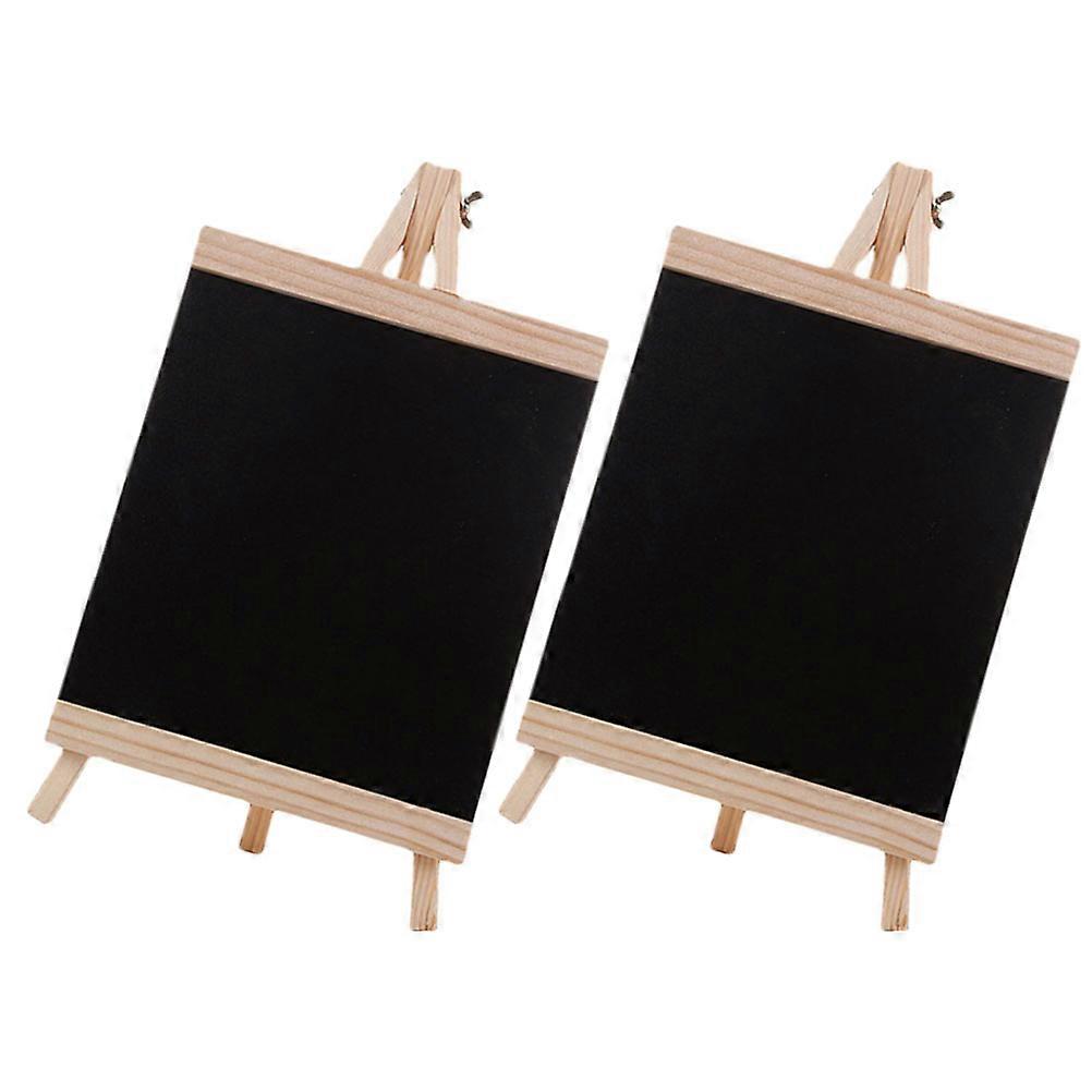 Wooden Chalkboard Sign Cafe Bar Restaurant Use Rectangular Shape Easy Wipe 2Pcs