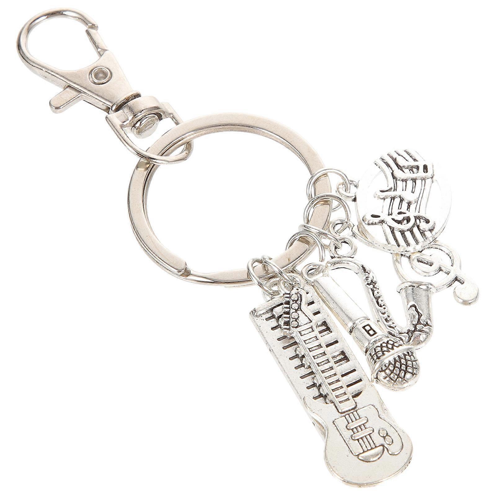 Music Instrument Key Chain Music Style Key Chain Decoration 4Pcs Set