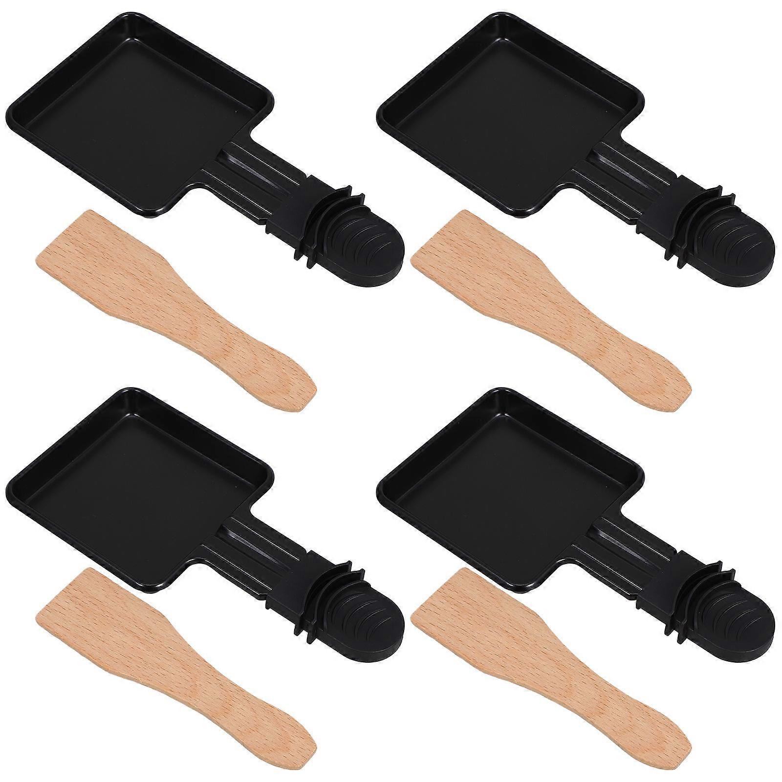 Mini Raclette Grill Pan for Cheese Melting 20Sets with Wood Handles