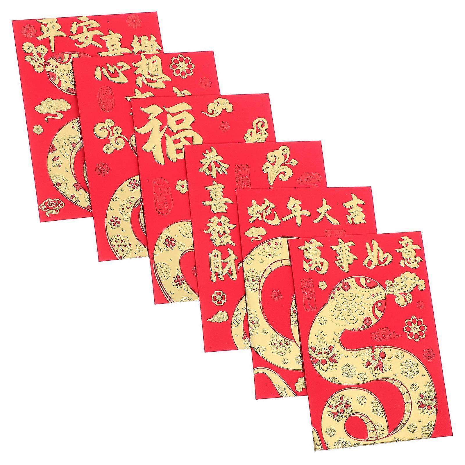 Lunar New Year Red Envelopes Traditional Red Envelopes for Wine Storage 108Pcs