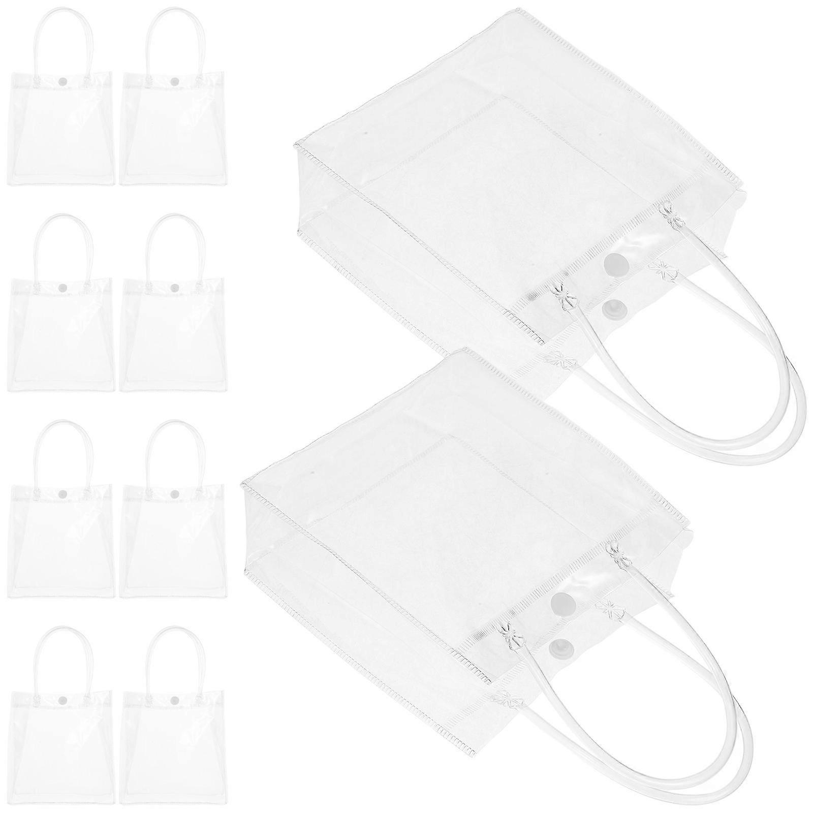 Small Favor Bags Clear Plastic Bags for Party Use 40Pcs with Handles