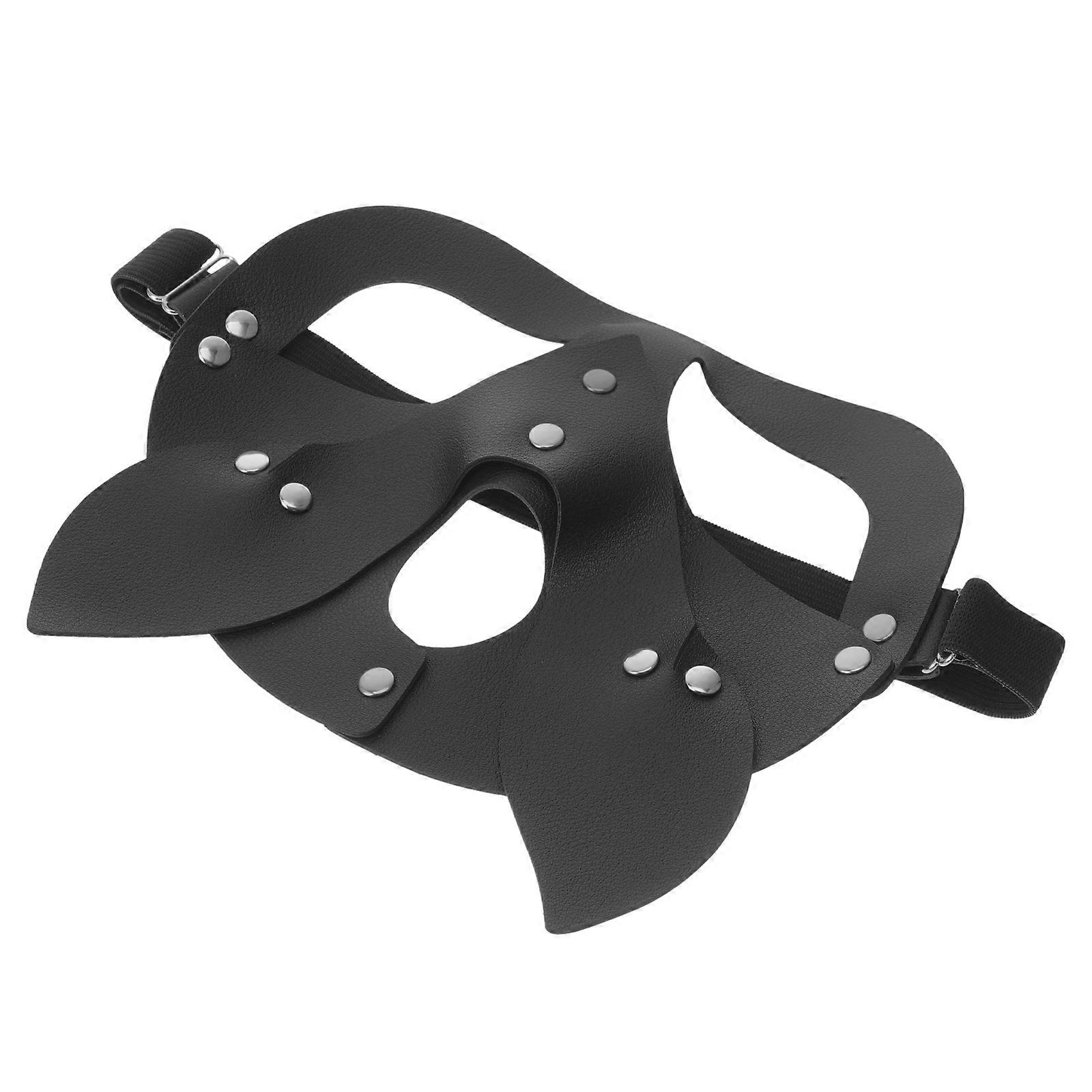 Fox Shape Party Mask Halloween for Decoration PU Material