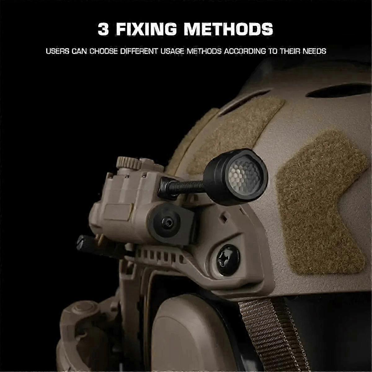 2025 Helmet Lamp with IR and Flashlight Color Light Strobe Light Headphone IFF Auxiliary Light for Outdo
