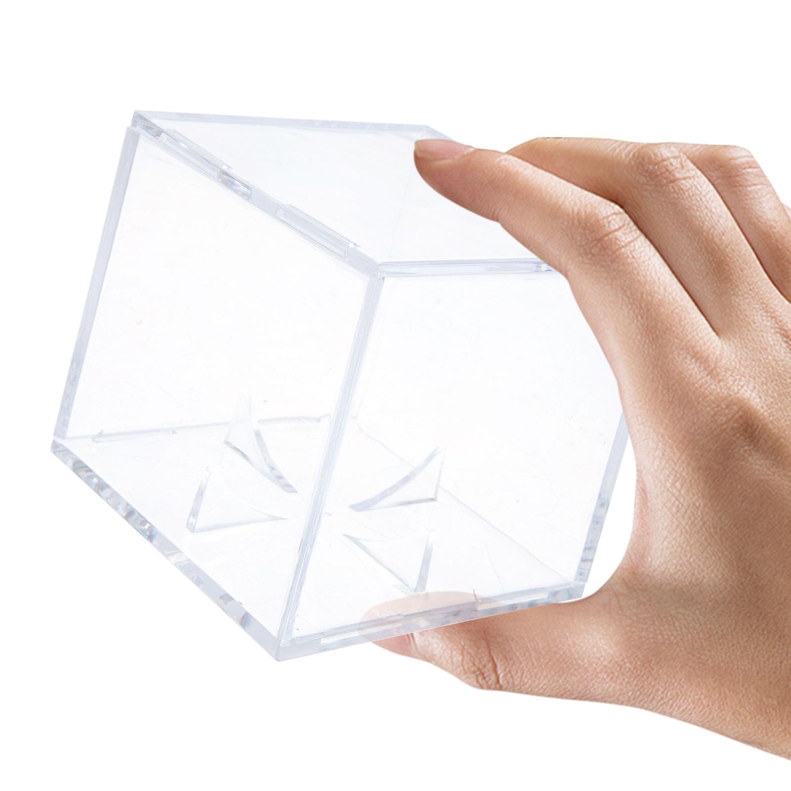 Transparent Baseball Box Baseball Accessory for Storage 2Pcs Display Case