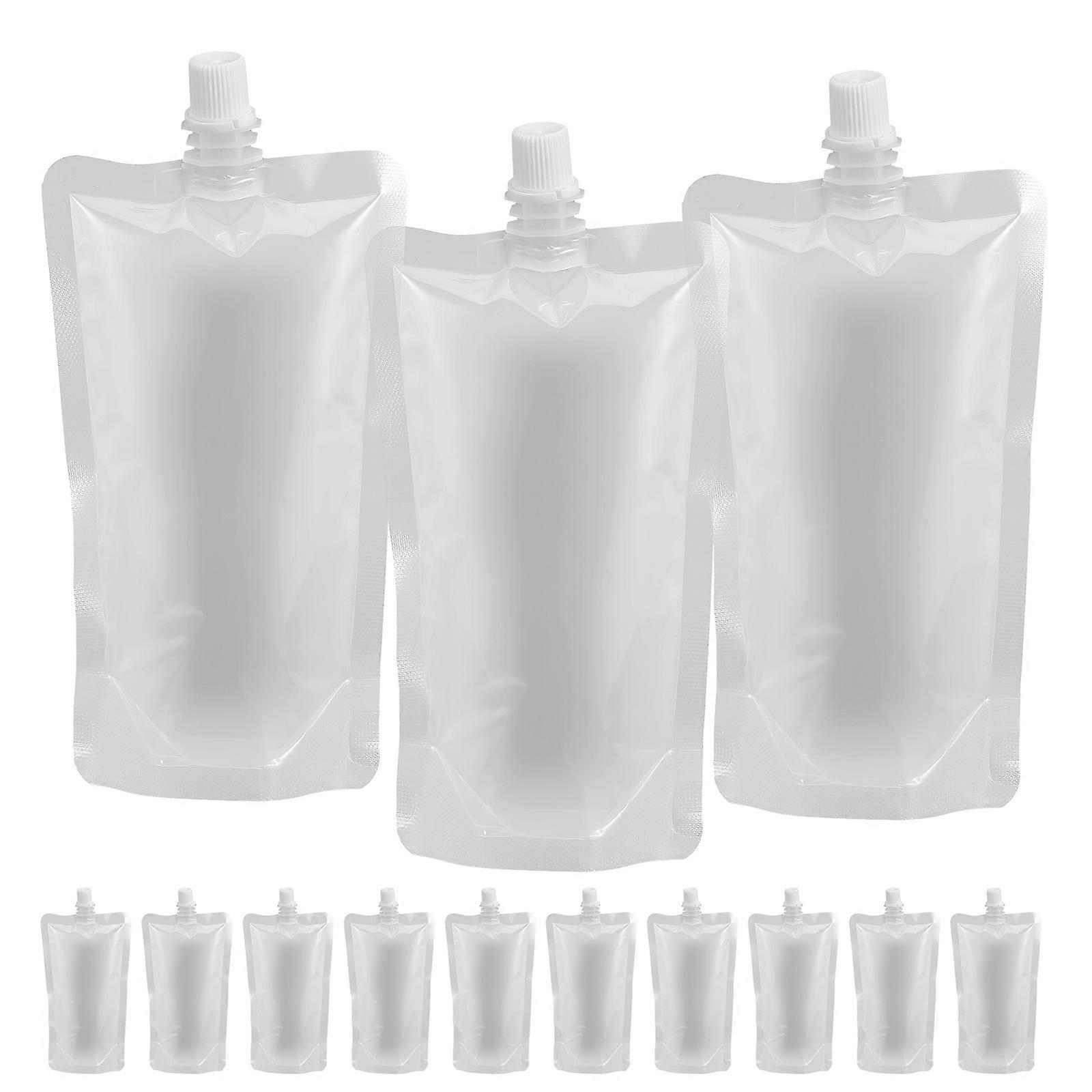 Liquid Pouches For Liquor Transparent Drinks Flasks Traveling 30Pcs