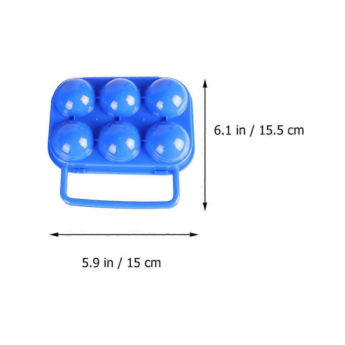 Egg Storage Box Plastic Egg Case for Holding Eggs 2Pcs Folding Blue