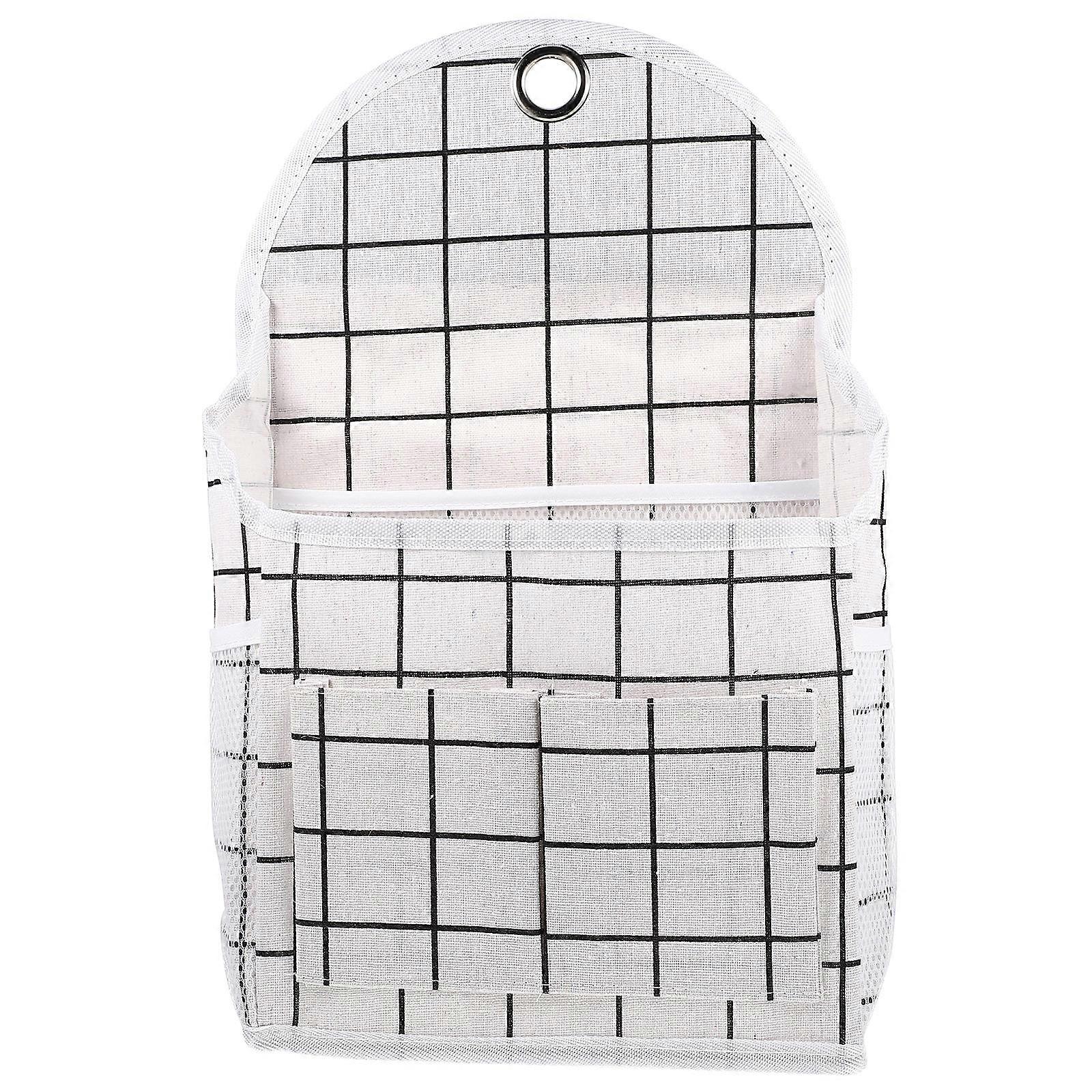 Multipurpose Pouch Bedside Storage Organizer Home Decor Rectangular Cotton Cloth Organizing 1Set