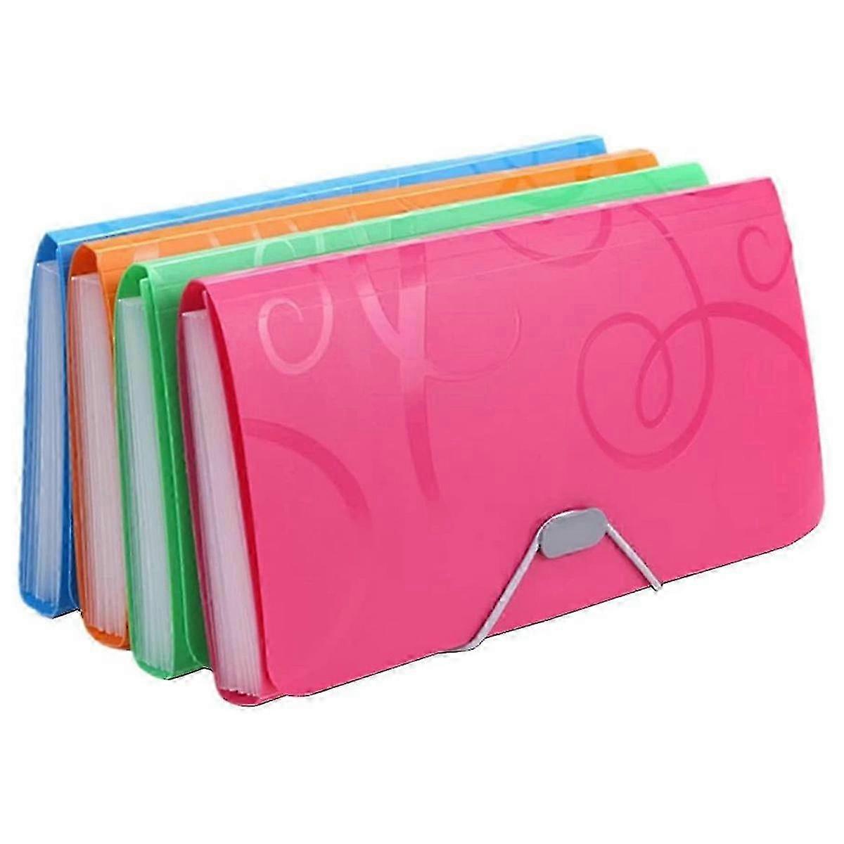 13-Pocket File Folder, A6 Document Organizer with Bungee Closure 25-26