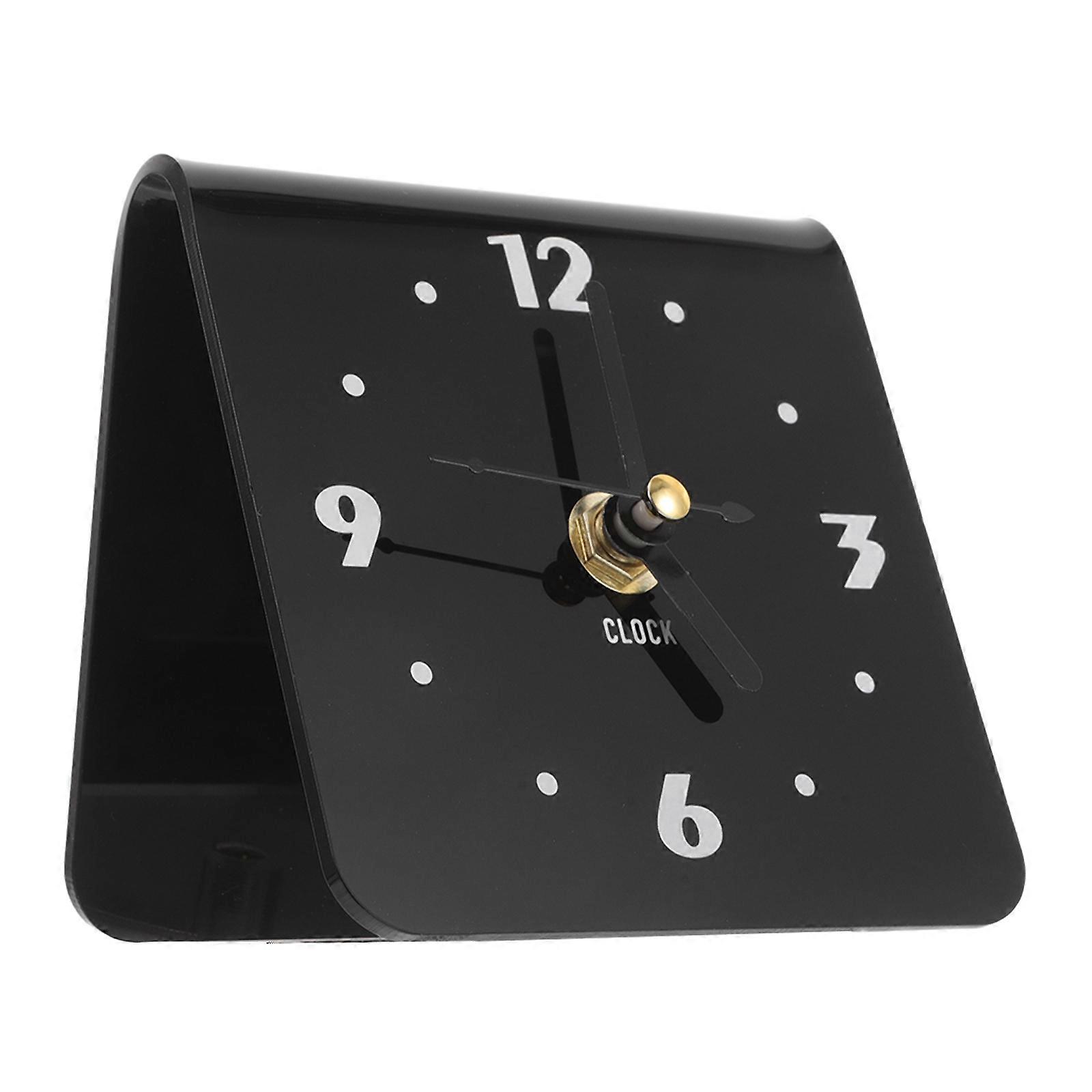 Battery Operated Modern Acrylic Silent Table Clock 4Pcs for Bedrooms
