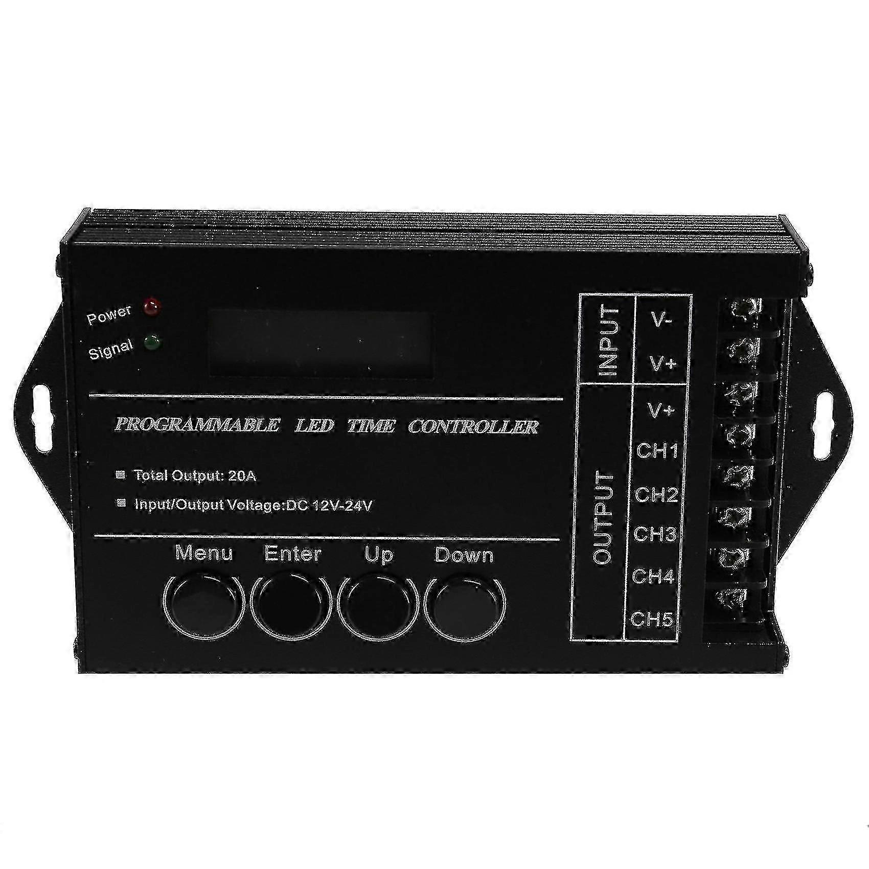 Tc420 Time Programmable Rgb Led Controller Dc12v-24v 5 Channel Led Timing Dimmer 26s