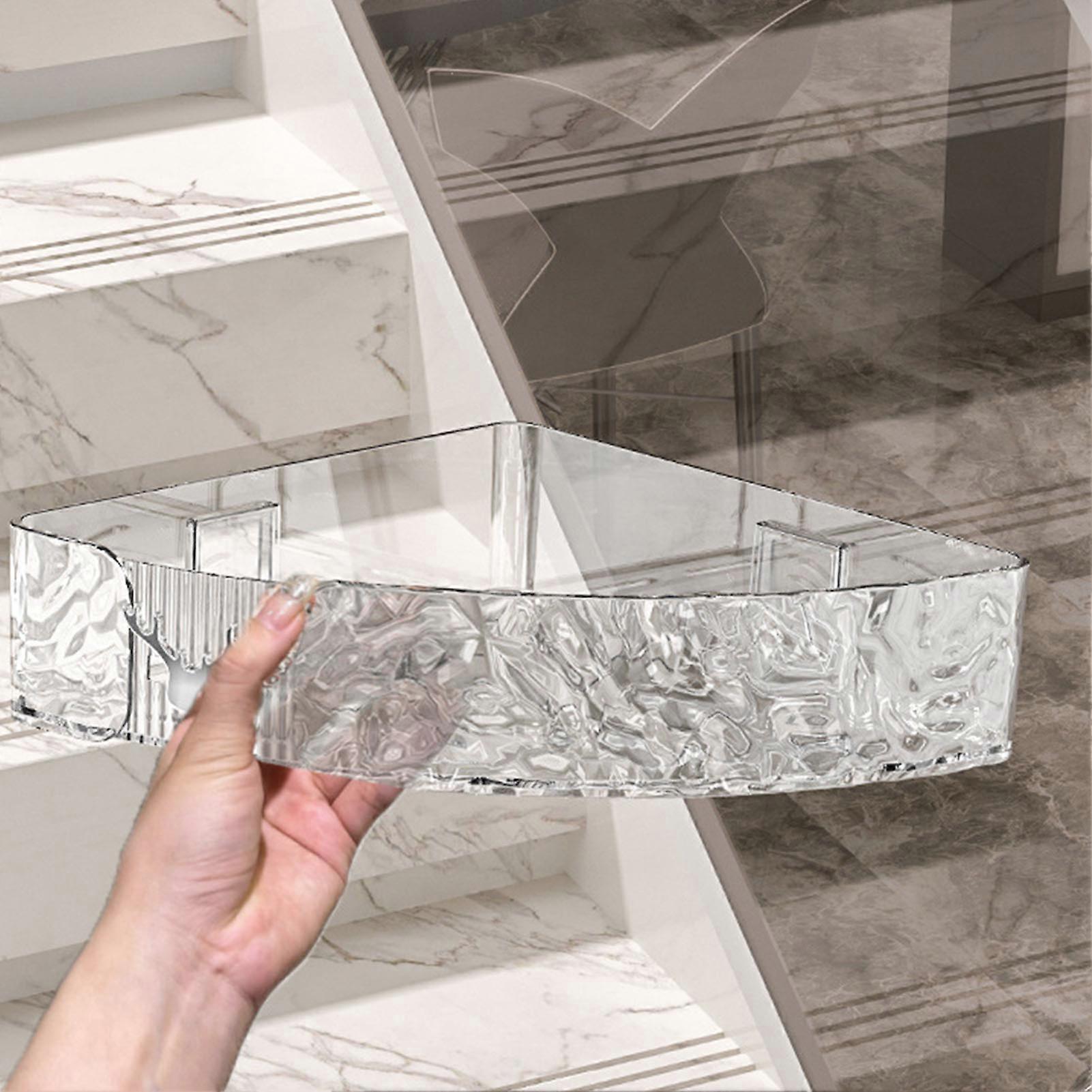 Wall Mount Corner Shelf PET 200g Space-Saving Floating Rack