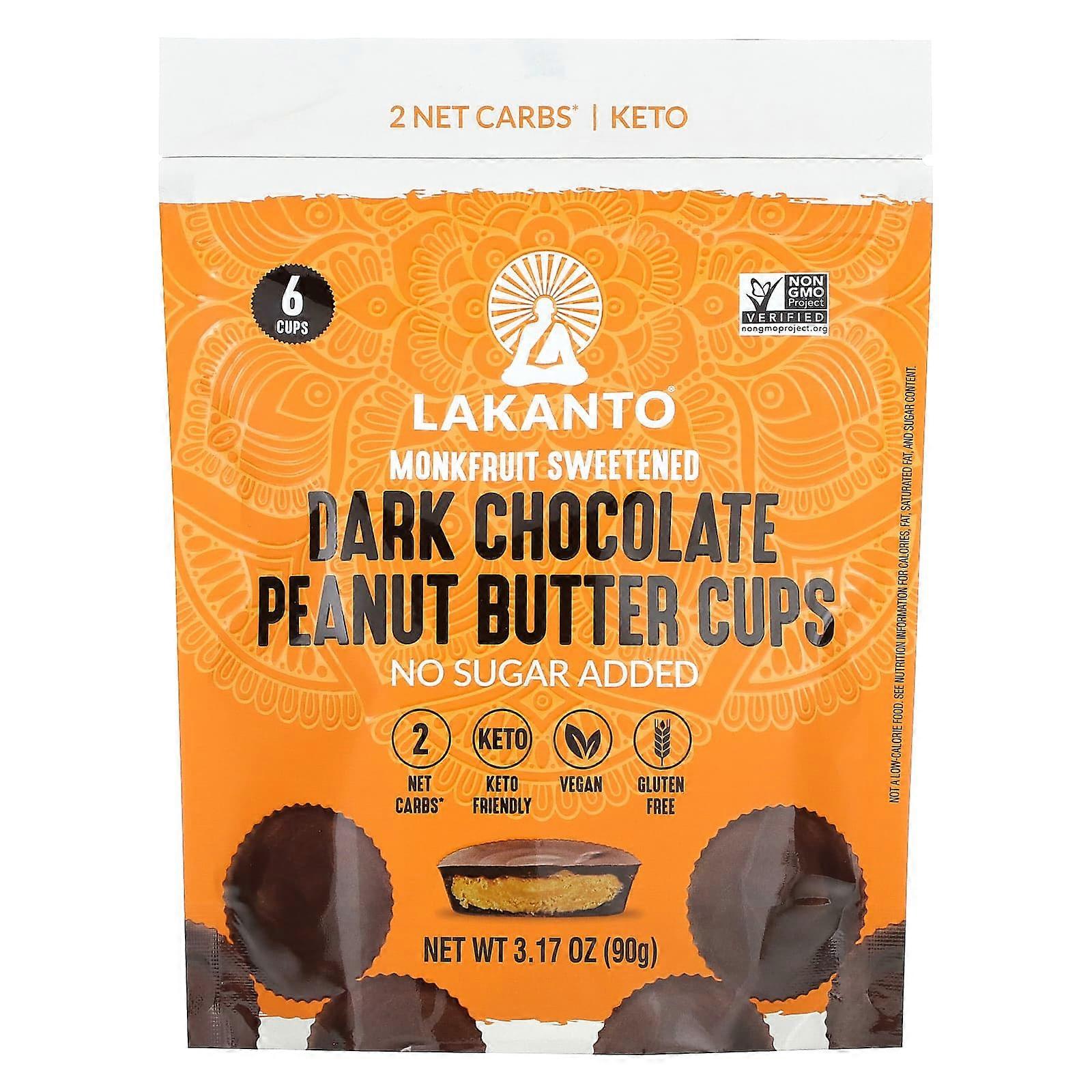 Dark Chocolate Peanut Butter Cups, 6 Cups, 3.17 oz (90 g)