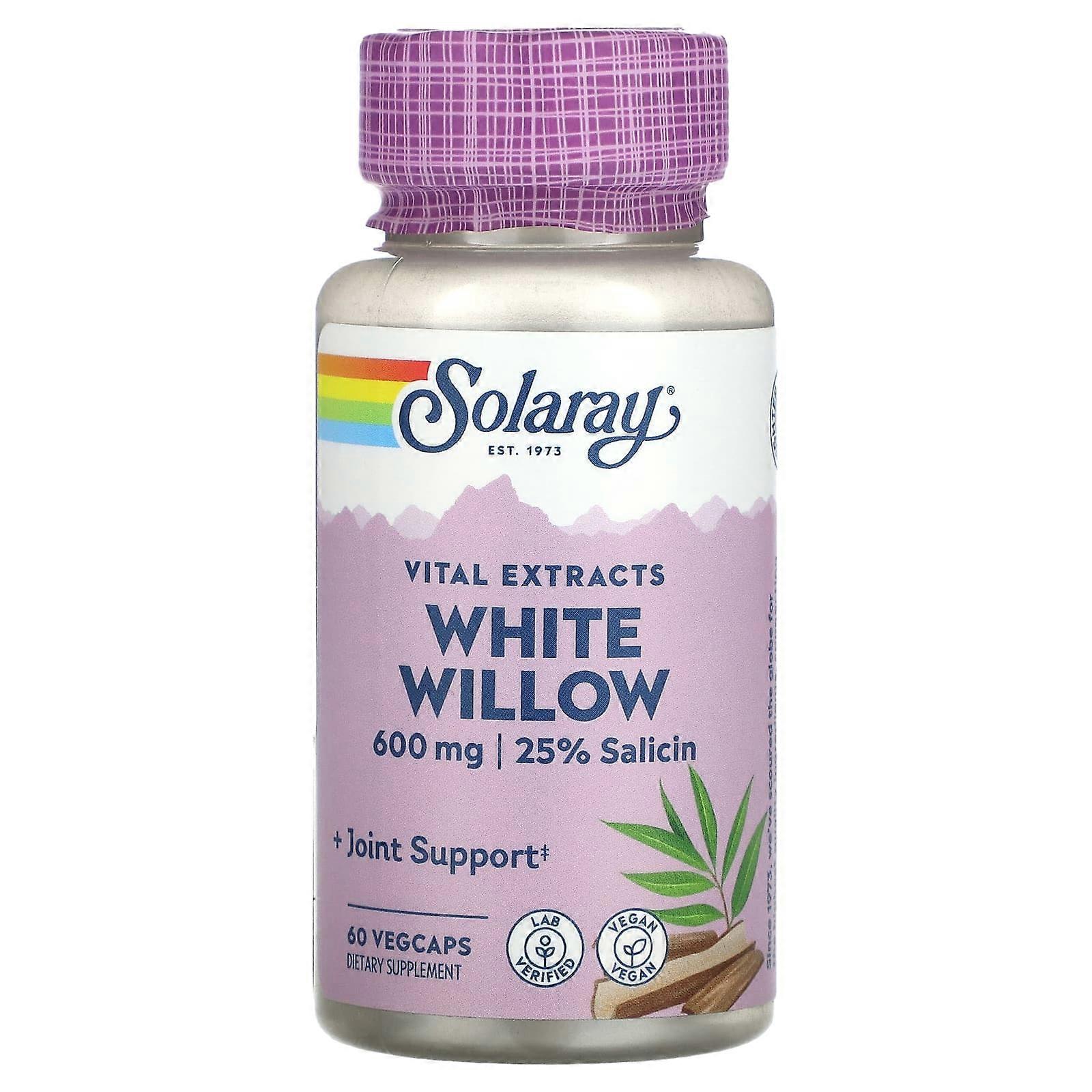 Solaray, Vital Extracts, White Willow, 60 VegCaps