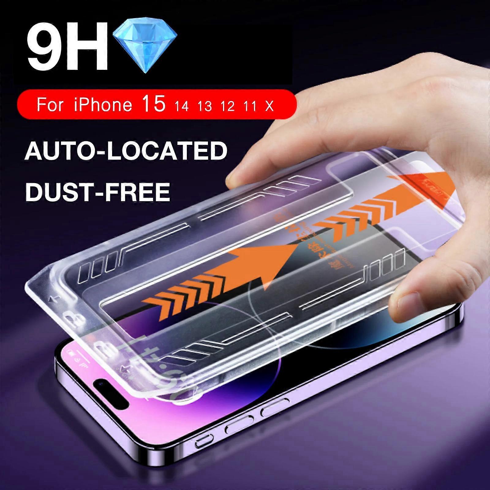 Easy instal Screen Protector for iPhone 17 16 15 14 13 12 Pro Max Tempered Glass