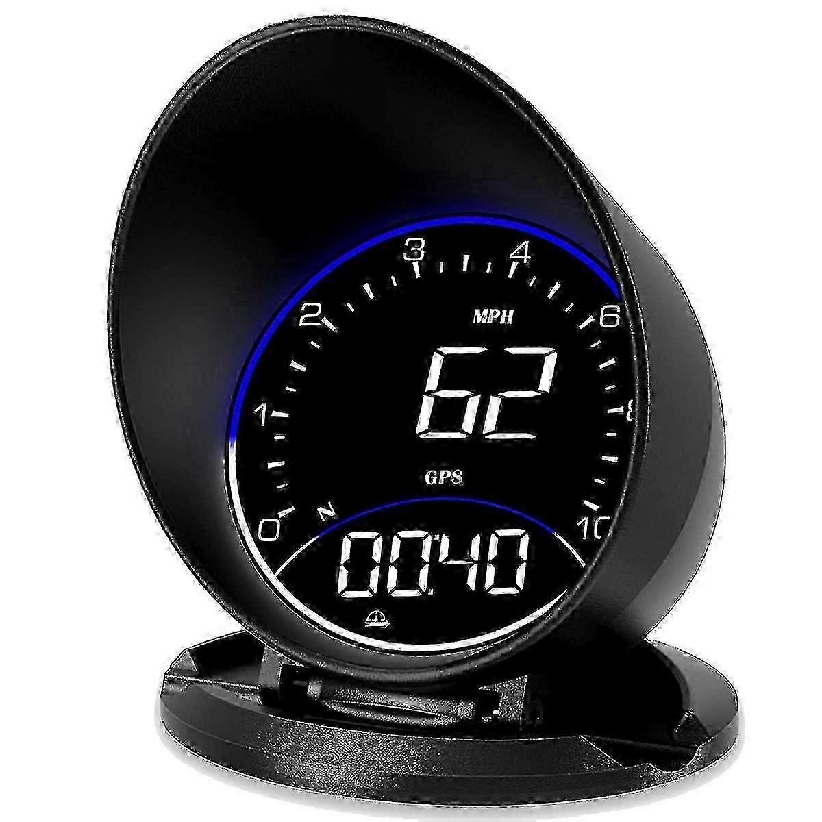 Car HUD with GPS Speed MPH, Digital Speedometer, Driving Direction & Compass, Overspeed Alarm - HD DI-Good for All Vehicles