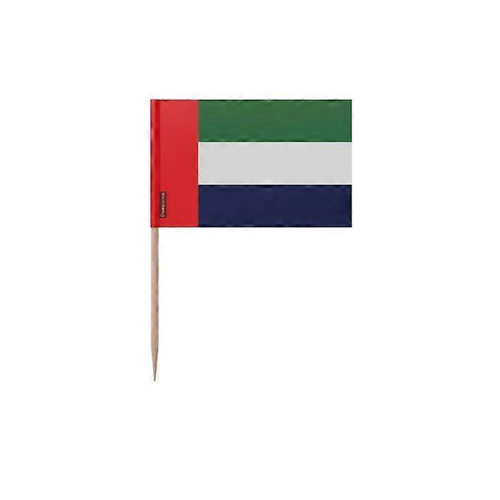 Toothpicks United Arab Emirates Flag - 8 cm - 100 pieces - Adhesive plastic - Bamboo stick - Pixelforma